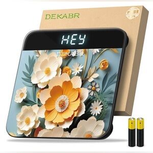 Floral body weight scale NEW IN BOX.